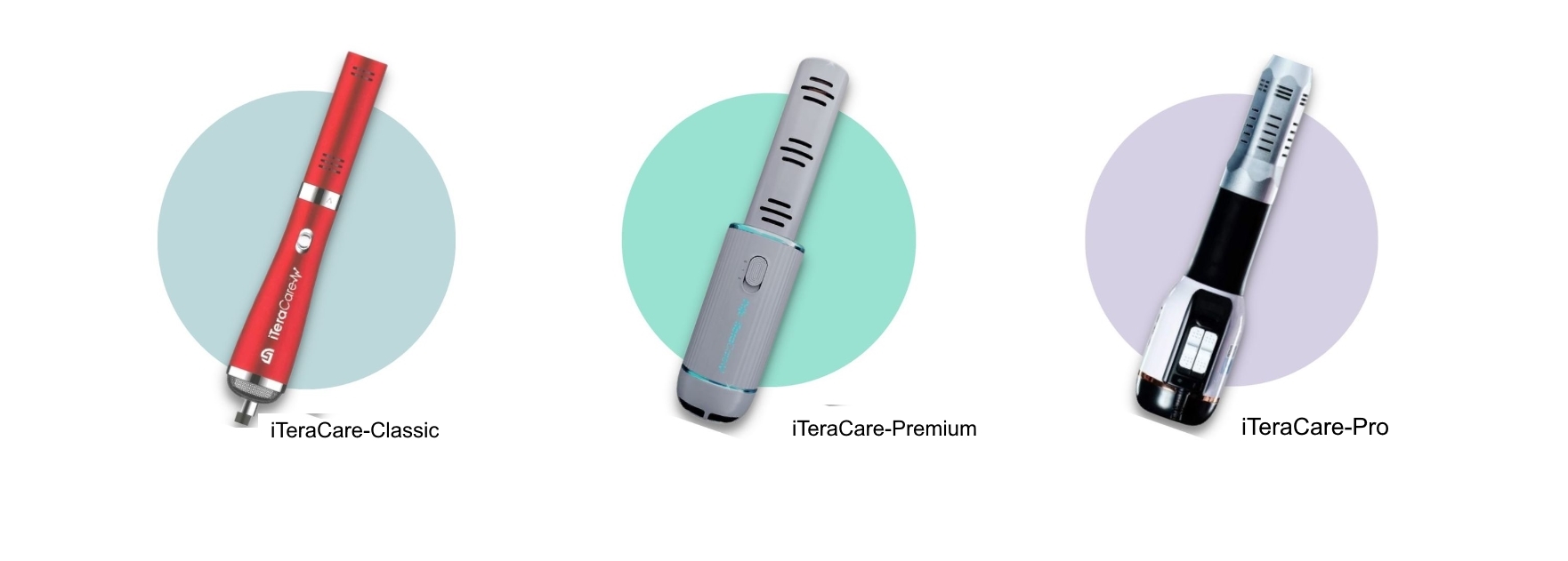 Three types of blowers being displayed